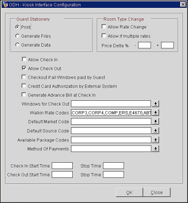 Kiosk interface configurations  Source: Docs.Oracle